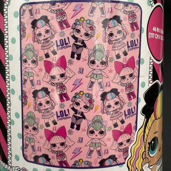 LOL Surprise! Kids Fleece Throw Blanket 46" x 60" Pink Franco - Picture 4 of 4